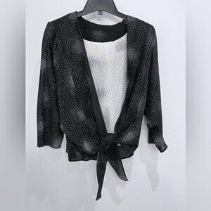 Vintage handmade shirt black and white